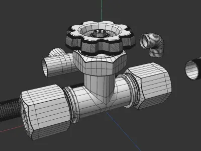 Needle valve 3D model