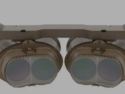 L3HARRIS GPNVG GROUND PANORAMIC NIGHT VISION GOGGLE QUAD LENS Low-poly 3D model