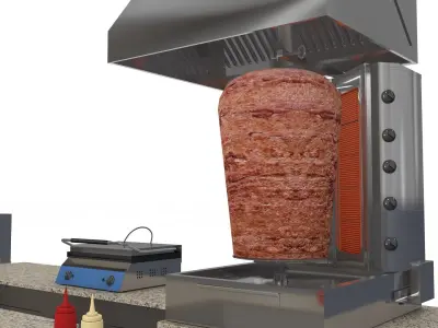 Doner Stand Cafe 3D model