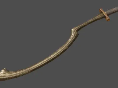 Khopesh sword Low-poly 3D model