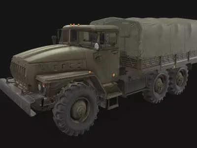 Ural 4320 Low-poly 3D model