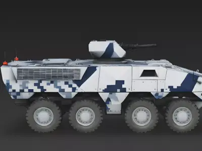Urban Enforcer 8x8 APC 3D Model Low-poly 3D model