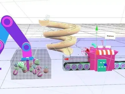 Cute factory model Free 3D model