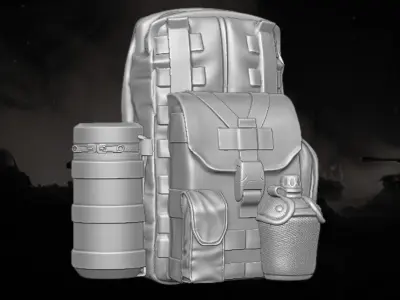 Backpacks Collection 3D printable files for Action Figures 3D print model
