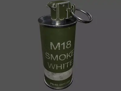 Smoke Grenade Low-poly 3D model get