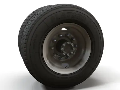 Truck steel wheels  3D model