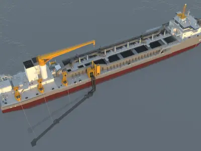 Dredger 3D model