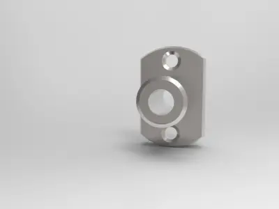 Oval Flange Router Shaft Linear Motion Bearing Bushing Series Low-poly 3D model