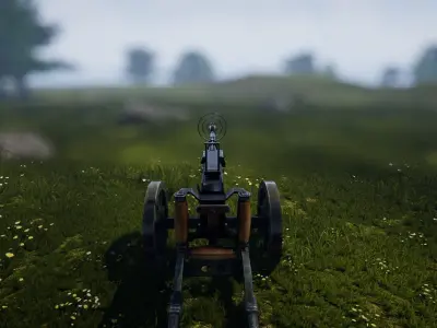 Gun Unreal Unity Ready Low-poly 3D model