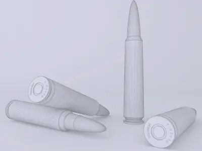 Bullet three bullets 3D model