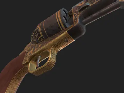 Colt 1860 Low-poly 3D model