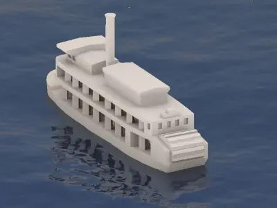 Sternwheeler Benjamim Guimaraes 3D print model