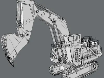 Excavator Hitachi EX8000 3D model