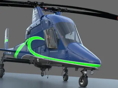 Kaman K-max Helicopter 3D model