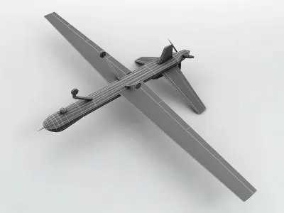  Predator B UAV Unmanned Aircraft Low-poly 3D model