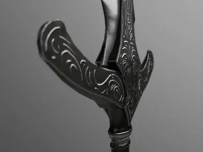 Old sword Low-poly 3D model