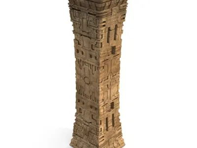 Aztec temple portal 3D model