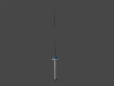 blue katana 3D model
