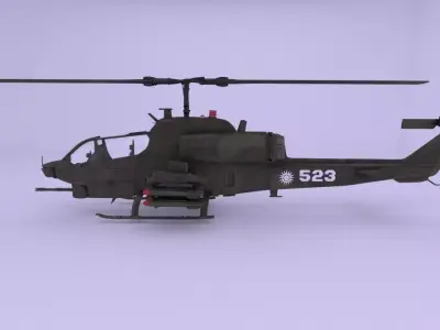 Helicopter ah1w 3D model by 3DArchiveWorld