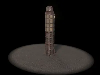 Steampunk Water Tower Free low-poly 3D model
