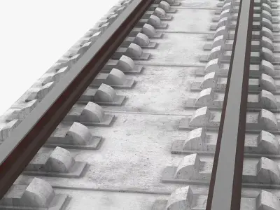 Highspeed Rail Section 3D model