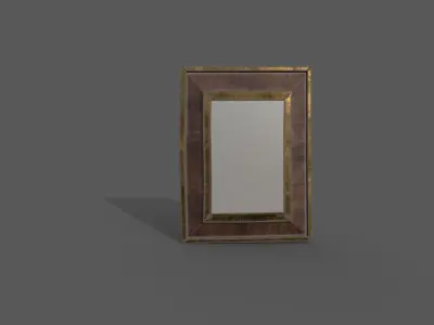 Antique Wooden Wall Mirror Frame - Low Poly PBR Low-poly 3D model