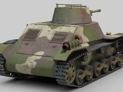 Type 98 Ke-Ni Tank 3D model