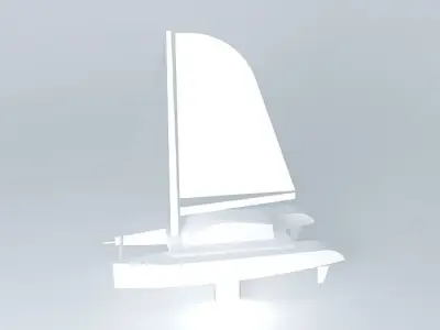 Catamaran white 3D model