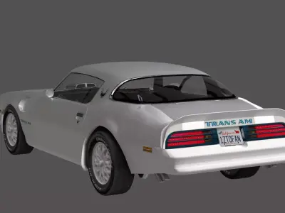 1977 Pontiac Firebird Trans AM Ready for game Low-poly 3D model