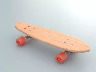 laos Skateboard Low-poly 3D model