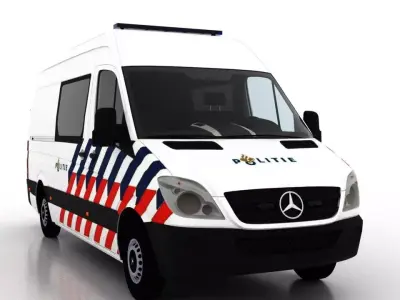 Mercedes Benz Sprinter L2H2 2009 Netherlands Police 3D model