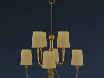 Chandelier Antique Nickel 3D model