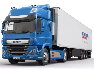 DAF CF BigSpace With Trailer 3D model