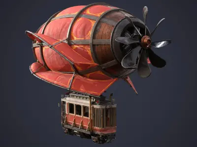 Steampunk Airship 3D model from CGTrader