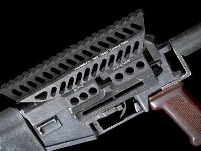 MILITARY Zenitco B-13 Scope Mount Rail for AK ASVAL SVD Low-poly 3D model