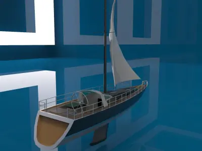 sailing yacht 3D model