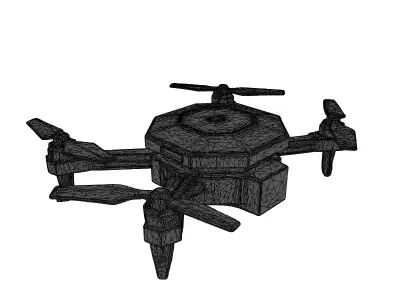 HighTech Hexagonal SciFi Drone 3D model