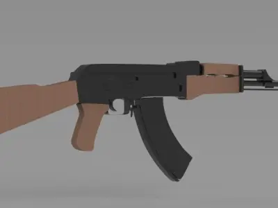 ak47 model gun Free 3D model