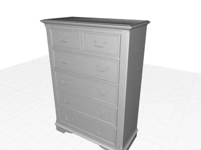 Kelton  Destin Drawer Chest Antique White 3D model
