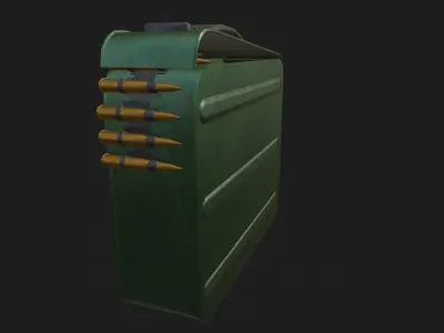 Ammo crate Low-poly 3D model get