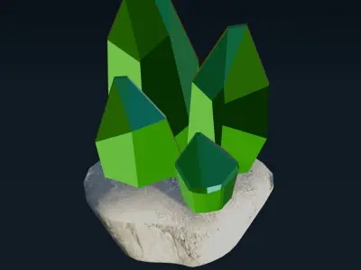 Crystal Mineral Low-poly 3D model