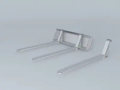 Tractor Bucket Tines Free 3D model