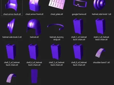 Grand Admiral Armor STL Set 3D print model