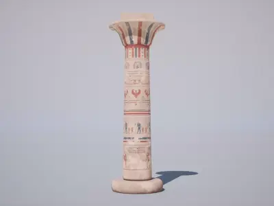 Egyptian Column Low-poly 3D model