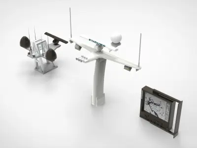 Marine radar 3D model
