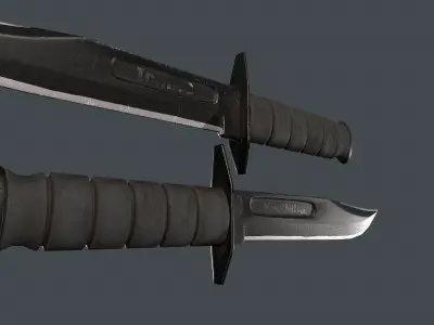 Combat Knife Low-poly 3D model