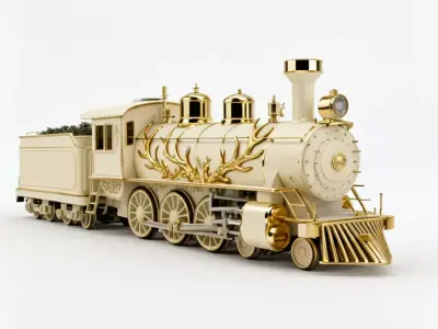 Royal Stag Steam Engine 3D Model Low-poly 3D model