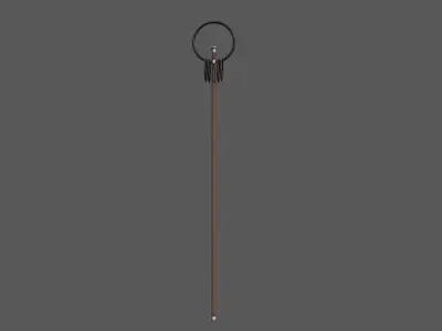 Monk Staff Low-poly 3D model