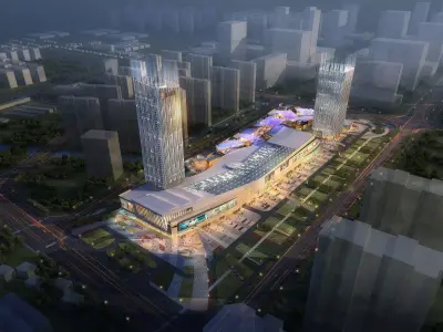 3Dmax fashion city commercial square building 69 3D model