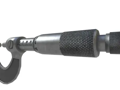 Micrometer and Calipers physics Low-poly 3D model